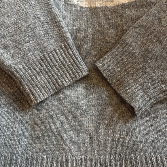 VTG Lauren Ralph Lauren LambsWool Sweater Turtleneck Ice Skaters Gray Sz S P - Picture 5 of 9